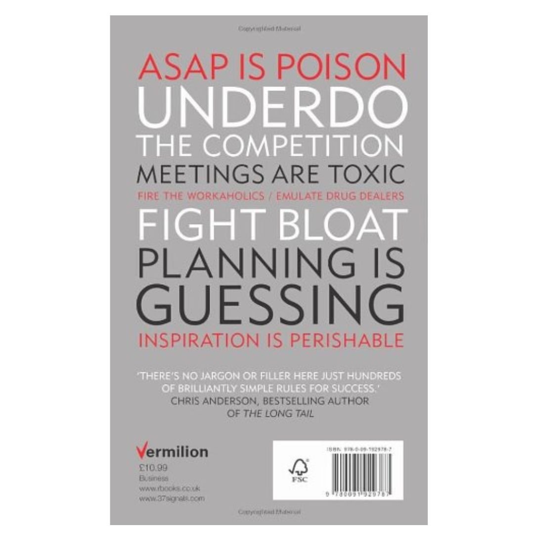 ReWork: Change the Way You Work Forever