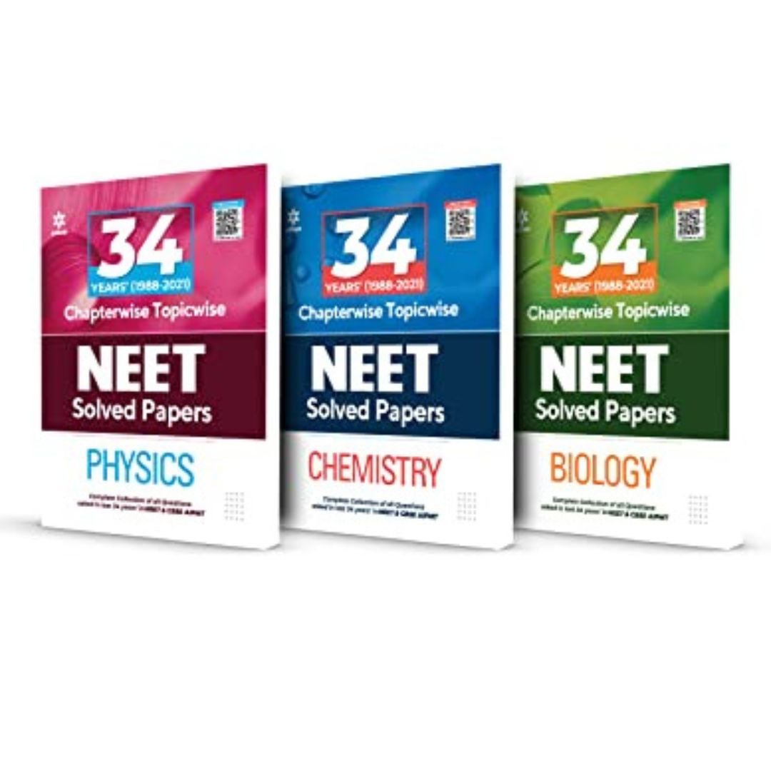 Combo for 34 Years Chapterwise Topicwise Solved Papers NEET Physics , Chemistry and Biology