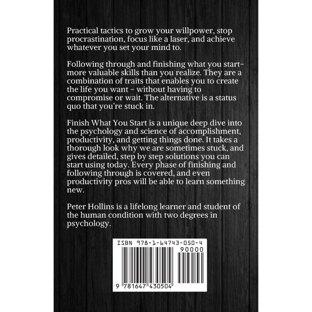 Finish What You Start