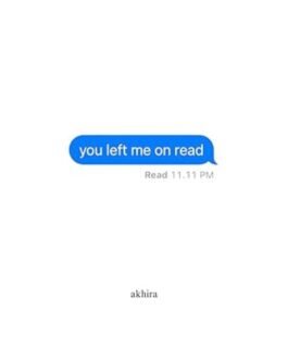 You Left Me On Read - Akhira