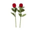 Artificial Velvet Rose Ring Box - Romantic Proposal & Valentine Gift