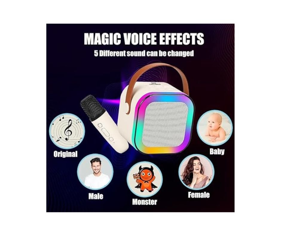 Rechargeable Karaoke Mic with Speaker for Singing