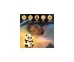 Rechargeable Silicone Panda Night Light for Kids 7-Color LED Changing Lamp