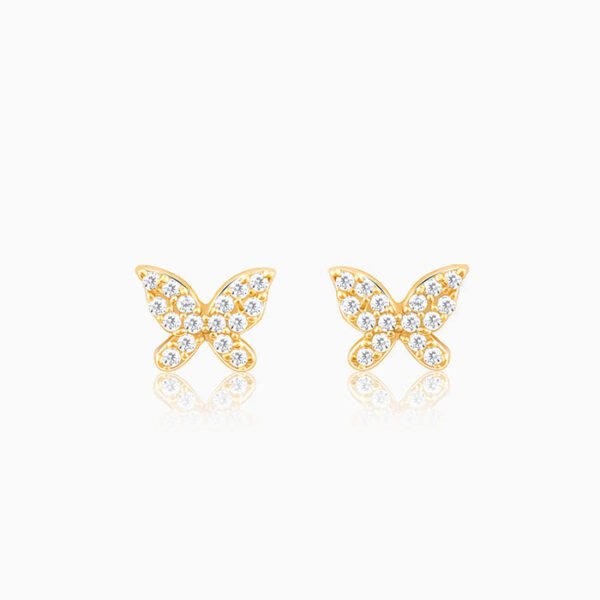 Golden Butterfly Tiny Studded Earrings